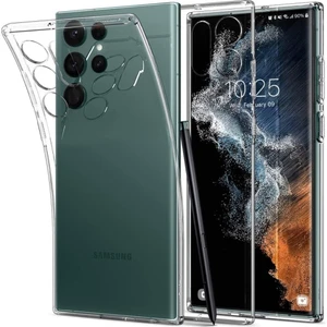 M.TK Moveteck Samsung Galaxy S22 Ultra Uyumlu Kılıf Şeffaf Kamera Lens Korumalı Silikon Armour
