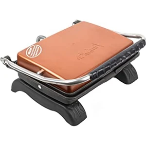 Dökümix Organik (Kaplamasız ) Demir Döküm Tost Makinası 1800 Watt (Rose Gold)