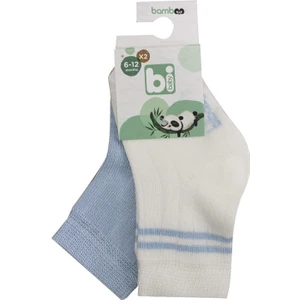 Derby Bamboo 2Li Çorap 68386 Ekru Mavi