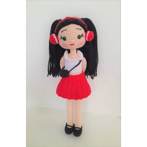 Siyah Pabuçlu Albeni Amigurumi Organik Oyuncak