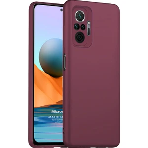Matte Silicone Xiaomi Redmi Note 10 Pro Max Kılıf Mor