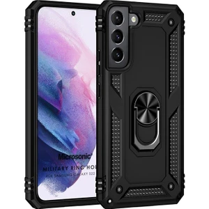 Samsung Galaxy S22 Plus Kılıf Military Ring Holder Siyah