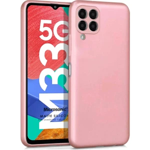 Matte Silicone Samsung Galaxy M33 Kılıf Rose Gold