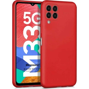 Matte Silicone Samsung Galaxy M33 Kılıf Kırmızı