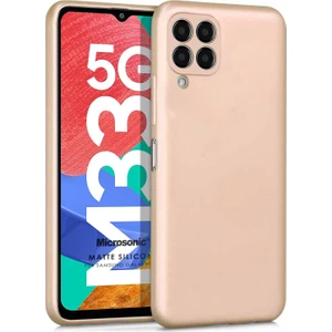 Matte Silicone Samsung Galaxy M33 Kılıf Gold