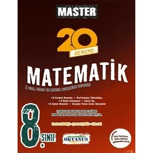 Okyanus Yayınları 8. Sınıf Master 20 Matematik Denemesi