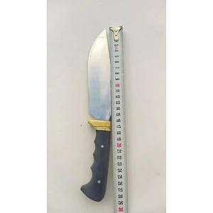 El Yapımı Kamp Bıçağı Werzalit Kabzeli Paslanmaz Av Bıçağı Deri Kılıflı Bıçak