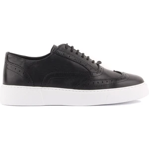 Sail Lakers - Siyah Deri Bağcıklı Erkek Sneaker