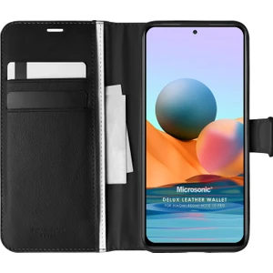 Xiaomi Redmi Note 10 Pro Max Kılıf Delux Leather Wallet Siyah