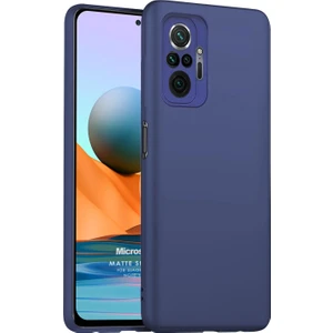 Matte Silicone Xiaomi Redmi Note 10 Pro Max Kılıf Lacivert
