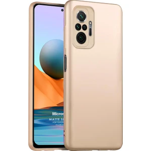 Matte Silicone Xiaomi Redmi Note 10 Pro Max Kılıf Gold