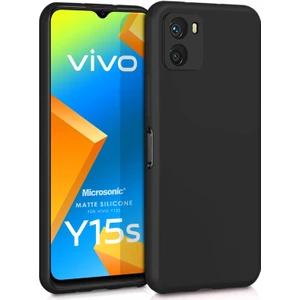 Matte Silicone Vivo Y15S Kılıf Siyah