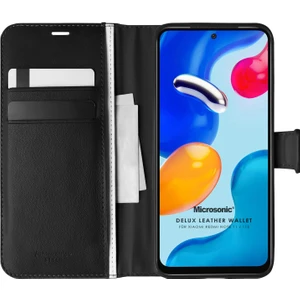 Xiaomi Redmi Note 11S Kılıf Delux Leather Wallet Siyah