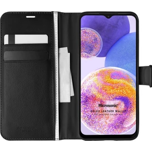 Samsung Galaxy A23 Kılıf Delux Leather Wallet Siyah
