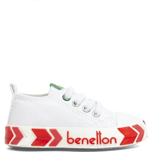 Benetton® | BN-30642 - 3394 Beyaz Fuşya - Çocuk Spor Ayakkabı