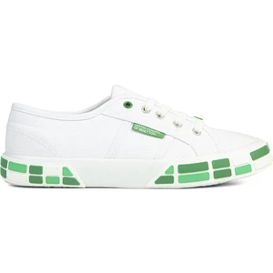 Benetton® | BN-30691-3114 Beyaz Yeşil - Kadın Spor Ayakkabı