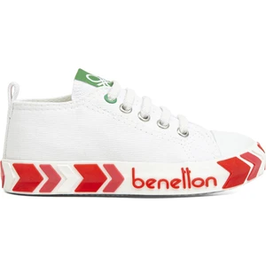 Benetton® | BN-30643 - 3394 Beyaz Fuşya - Çocuk Spor Ayakkabı