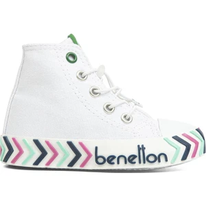 Benetton® | BN-30644 - 3394 Beyaz Mavi - Çocuk Spor Ayakkabı