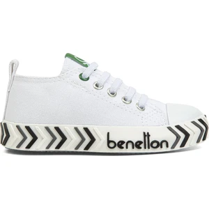Benetton® | BN-30640 - 3394 Beyaz Siyah - Çocuk Spor Ayakkabı