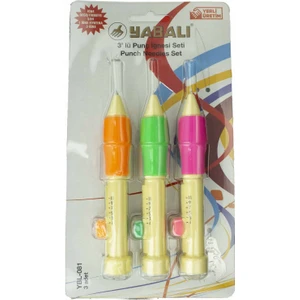 Yabalı Punch Iğnesi 3'lü Set