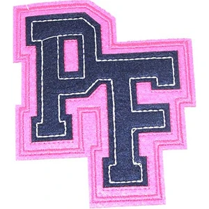 Keçe Pf Yazılı Patch Pembe - Yapıştırma