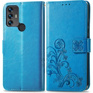 Tcl 30 Se Mavisi Için Dört Yapraklı Toka Kabartmalı Deri Çanta