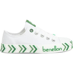 Benetton® | BN-30635-3374 Beyaz Yesil - Çocuk Spor Ayakkabı