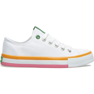 Benetton® | BN-30175 -3394 Beyaz Turuncu - Çocuk Spor Ayakkabı