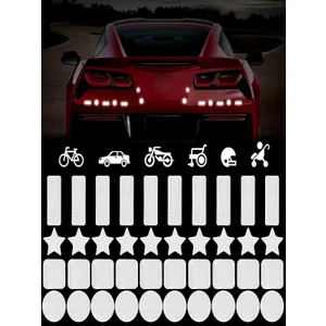 40 Parça Reflektörlü Oto Sticker Oto Aksesuar Motor Sticker