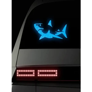Köpek Balığı Reflektörlü Sticker Oto Aksesuar Motor Sticker
