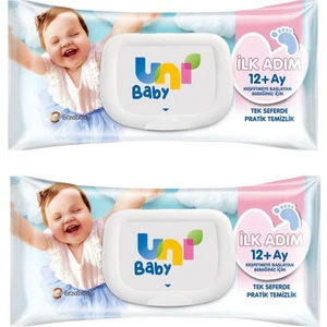 Uni Baby İlk Adım Islak Mendil 12+ Ay 52li  2 Adet