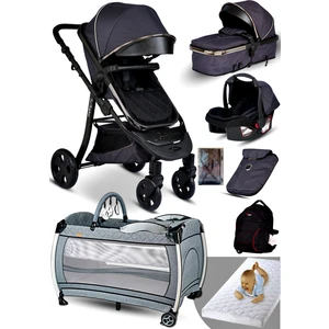 Baby Home Yeni Doğan Set 9 In 1 Baby Home 985 Tavel Sistem Bebek Arabası ve 600 Park Yatak Oyun Parkı Beşik