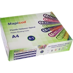 Mapicoil 4:1 Plastik Helezon Spiral 22 mm Şeffaf 50 Adet