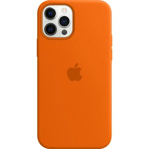 Apple iPhone 12 Pro Silikon Kılıf Logolu Lansman Kılıf -Turuncu