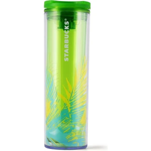 Starbucks® Yeşil Palmiyeli Plastik Termos 480 ml - 11133309