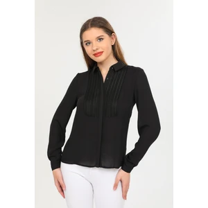 Pera Moda Önü Dantel Detaylı Gömlek