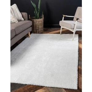 Angora Home  Solid Shaggy Makine Halısı 4371M Beyaz 180 cm x 275 cm Dikdörtgen
