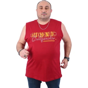 Erkek Büyük Beden Atlet Bis Yaka California Bordo 22133-2-STD