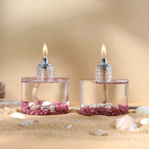Imperiums Ocean Lilac Cylinder Dekoratif Kandil Mum 2'li Set