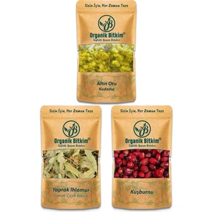 Organik Bitkim Tilya Kürü - Ihlamur(30 Gr), Altınotu(20 GR), Kuşburnu(150 Gr)