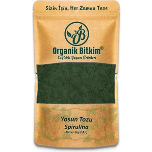 Organik Bitkim Yosun Tozu - Spirulina (Mavi-Yeşil Alg) 1000GR Doğal Taze
