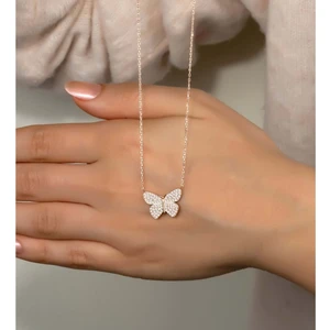 Else Silver 925 Ayar Gümüş Kelebek Kolye
