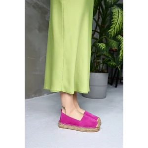 Best Pembe Süet Kadın Espadril Ayakkabı