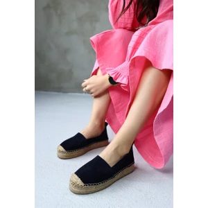 Best Lacivert Süet Kadın Espadril Ayakkabı