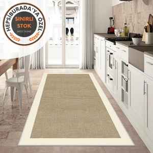 West Home Dijital Baskı Yıkanabilir Kaymaz Taban Salon Halısı Mutfak Halısı Yolluk