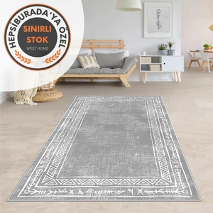 West Home Dijital Baskı Yıkanabilir Kaymaz Taban Salon Halısı Mutfak Halısı Yolluk