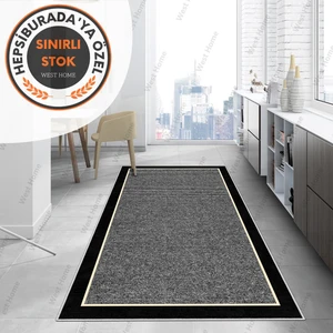 West Home Dijital Baskı Yıkanabilir Kaymaz Taban Salon Halısı Mutfak Halısı Yolluk