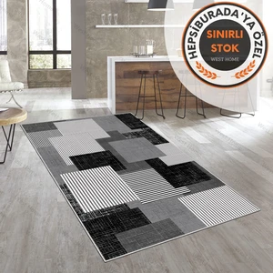 West Home Dijital Baskı Yıkanabilir Kaymaz Taban Salon Halısı Mutfak Halısı Yolluk