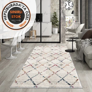 West Home Dijital Baskı Yıkanabilir Kaymaz Taban Salon Halısı Mutfak Halısı Yolluk