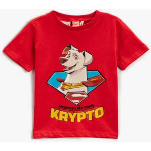 Süper Köpek Krypto Baskılı Tişört Lisanslı Kısa Kollu Pamuklu
